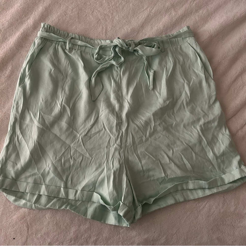 Miami Mint Green High Waist Women's Shorts Size XL